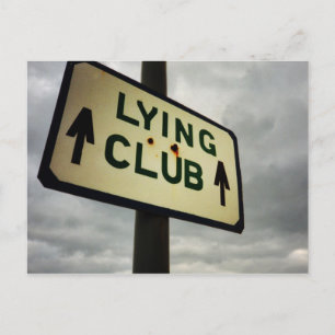 Carte Postale Symbole Funny Lying Club