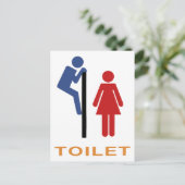 Carte Postale Symbole Funny Toilet (Debout devant)