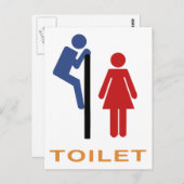Carte Postale Symbole Funny Toilet (Devant / Derrière)
