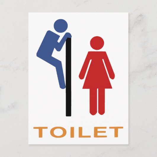Carte Postale Symbole Funny Toilet (Devant)