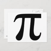 Carte Postale Symbole géant "Pi" (Devant / Derrière)