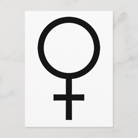 Carte Postale Symbole genre féminin (Devant)