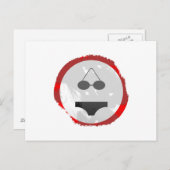 Carte Postale Symbole Grunge Bikini (Devant / Derrière)