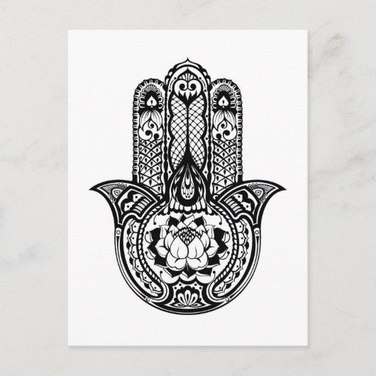 Carte Postale Symbole Hamsa inspiré (Devant)
