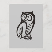 Carte Postale Symbole hibou noir (Devant)