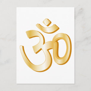 Carte Postale SYMBOLE HINDU Om 5,6 po x 4,25 po