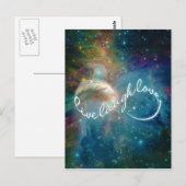 Carte Postale Symbole infinité de "Live Laugh Love" mystique (Devant / Derrière)