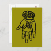 Carte Postale Symbole islamique : Hamsa (Devant / Derrière)