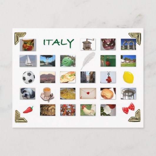 Carte postale symbole italien (Devant)