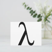 Carte Postale Symbole lambda (Debout devant)