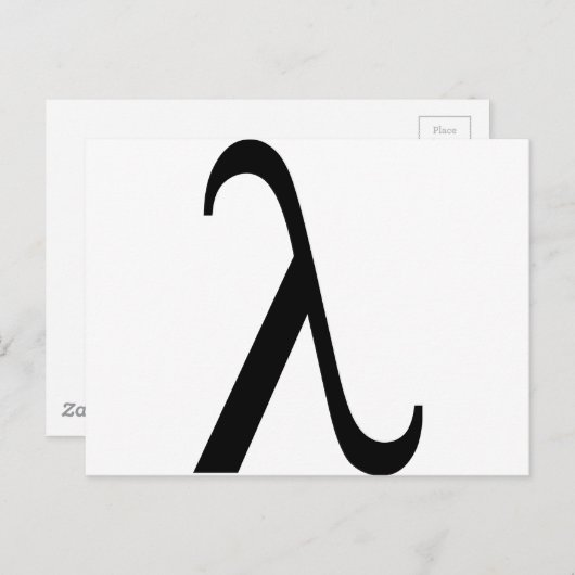 Carte Postale Symbole lambda (Devant / Derrière)