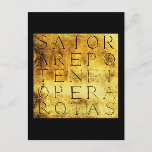 Carte Postale Symbole magique de Sator Rotas Ancien Secret (Devant)
