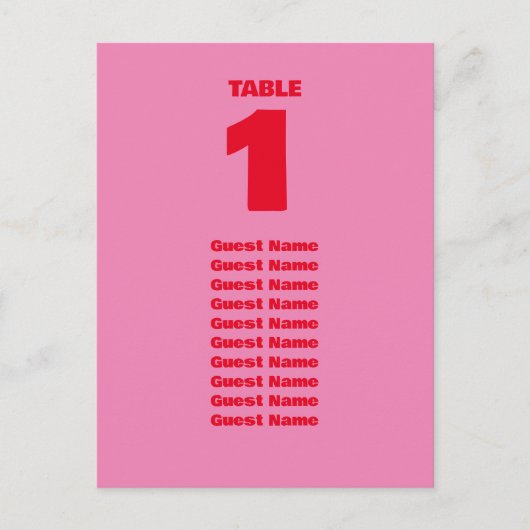 Carte Postale Symbole Mariage gras, rose et rouge (Devant)