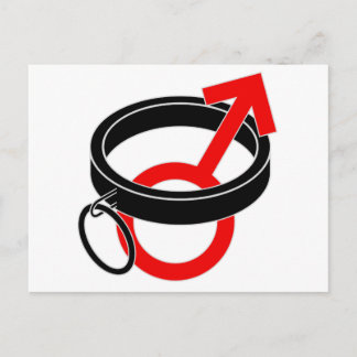 Carte Postale Symbole masculin colleté