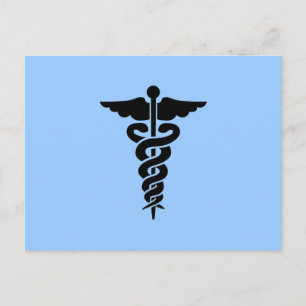 Carte Postale Symbole Médicale Caduceus