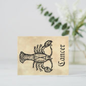 Carte Postale Symbole médiéval de la Renaissance Zodiaque Cancer (Debout devant)