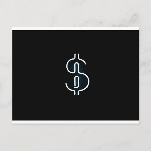 Carte Postale SYMBOLE NEON Dollar (Devant)