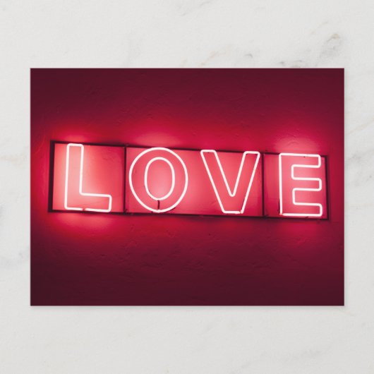 CARTE POSTALE SYMBOLE NEON 'LOVE' (Devant)