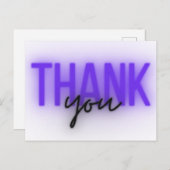 Carte Postale SYMBOLE NEON Merci (Devant / Derrière)