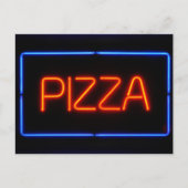 CARTE POSTALE SYMBOLE NEON PIZZA (Devant)