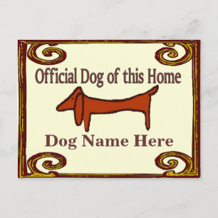 Carte Postale Symbole officiel Dachshund Chien