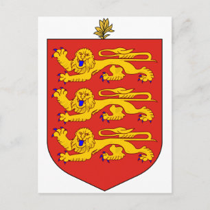Carte Postale Symbole officiel de Guernesey sur les armoiries