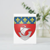 Carte Postale Symbole officiel de l'Heraldry Blason Paris (Debout devant)