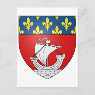 Carte Postale Symbole officiel de l'Heraldry Blason Paris