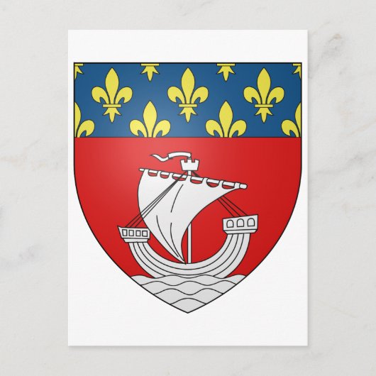 Carte Postale Symbole officiel de l'Heraldry Blason Paris (Devant)