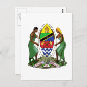 Carte Postale SYMBOLE OFFICIEL DE L'HÉROÏDE DE LA Tanzanie (Devant / Derrière)