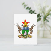 Carte Postale SYMBOLE OFFICIEL DE L'HÉROÏDE DU Zimbabwe (Debout devant)