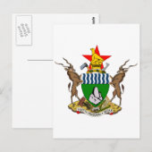 Carte Postale SYMBOLE OFFICIEL DE L'HÉROÏDE DU Zimbabwe (Devant / Derrière)