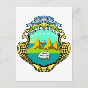 Carte Postale Symbole officiel du Costa Rica de l'Heraldry