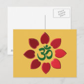 Carte Postale Symbole Om (Devant / Derrière)
