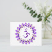 Carte Postale Symbole Om / Couronne Chakra (Debout devant)