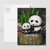 Carte Postale SYMBOLE Panda DU Zoo D'Ueno (Devant / Derrière)