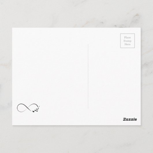 Carte Postale Symbole papillon infini (Dos)