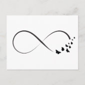 Carte Postale Symbole papillon infini (Devant)