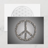 Carte Postale Symbole PEACE - ARGENT (Devant / Derrière)
