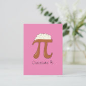 Carte Postale Symbole Pi Chocolat Math drôle (Debout devant)