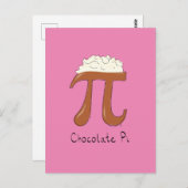 Carte Postale Symbole Pi Chocolat Math drôle (Devant / Derrière)