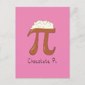 Carte Postale Symbole Pi Chocolat Math drôle (Devant)