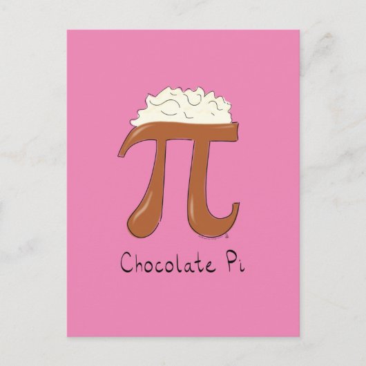 Carte Postale Symbole Pi Chocolat Math drôle (Devant)