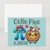 Carte Postale Symbole Pi mignon et pie Pie Pie Pie (Devant / Derrière)