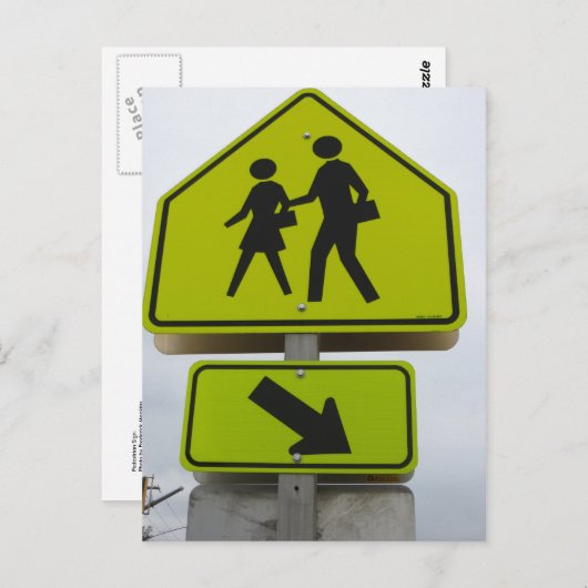 CARTE POSTALE SYMBOLE PIÉTONNIER (Devant / Derrière)