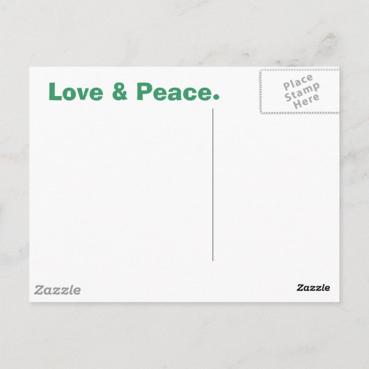 Carte Postale SYMBOLE Pink Orange Fractal & Peace (Dos)