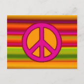 Carte Postale SYMBOLE Pink Orange Fractal & Peace (Devant)