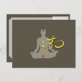 Carte Postale Symbole PixDezines Chakra Color+Om (Devant / Derrière)