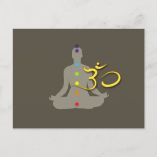 Carte Postale Symbole PixDezines Chakra Color+Om