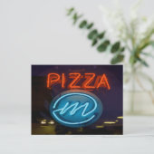 Carte Postale SYMBOLE Pizza Neon (Debout devant)